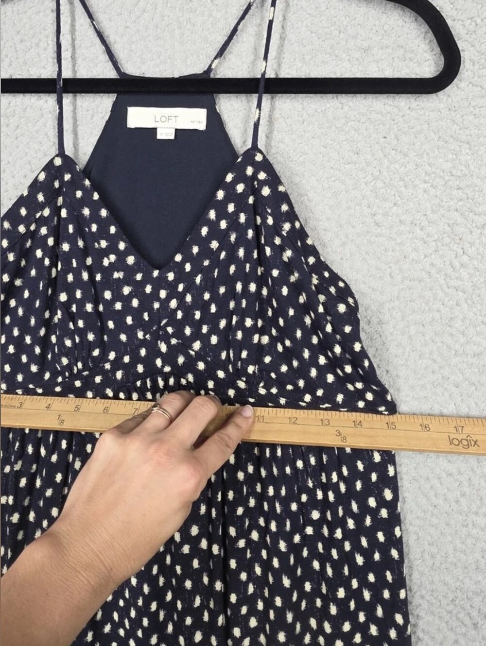 Black Polka Dot Spaghetti Strap Midi Dress - Picture 4 of 4